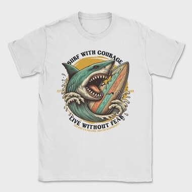 Surf With Courage, Tricou Barbati (Unisex)