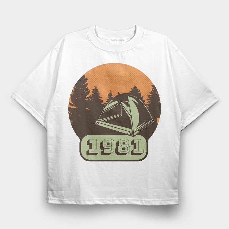 Hike 1981, Tricou Oversize Barbati (Unisex)