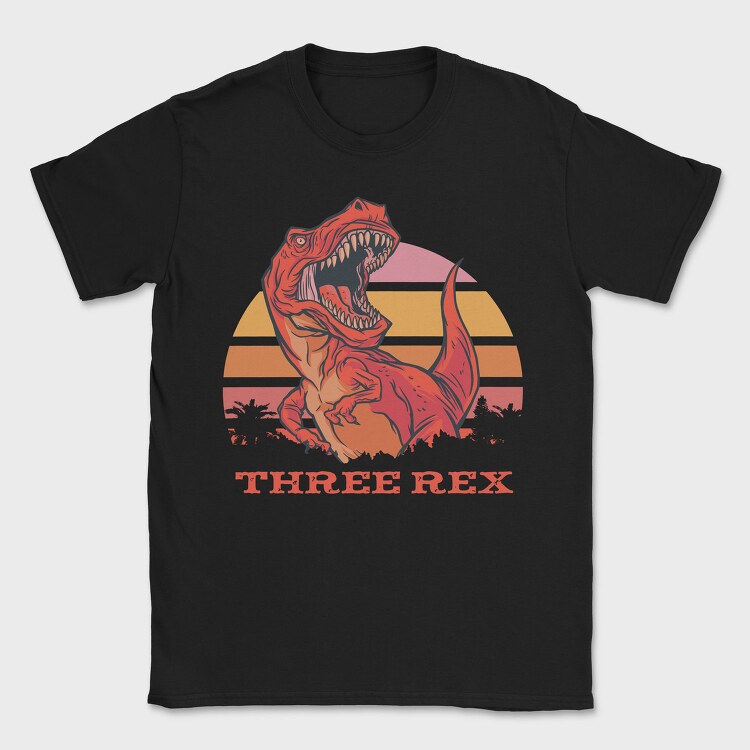 Rad Three T Rex, Tricou Barbati (Unisex)