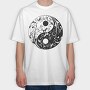 Yin Yang Mandala 001, Tricou Oversize Barbati (Unisex)