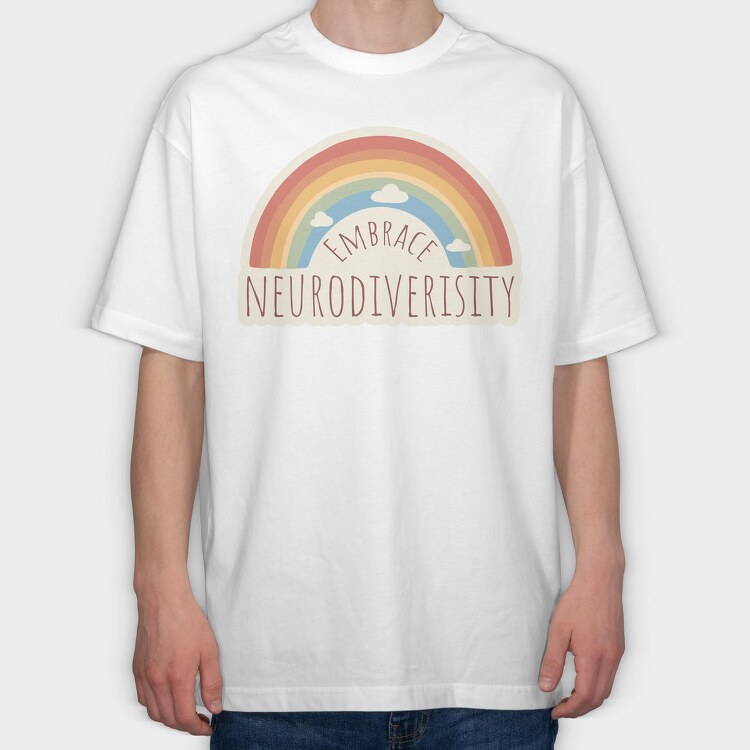 Rainbow Neurodiversity, Tricou Oversize Barbati (Unisex)