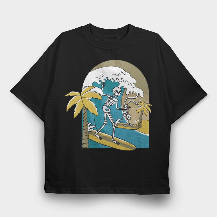 Wave, Tricou Oversize Barbati (Unisex)
