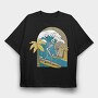 Wave, Tricou Oversize Barbati (Unisex)