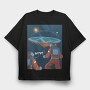 Flat Earth, Tricou Oversize Barbati (Unisex)