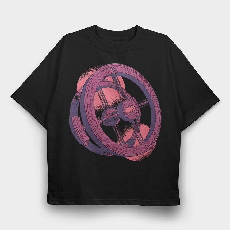 Space Station, Tricou Oversize Barbati (Unisex)