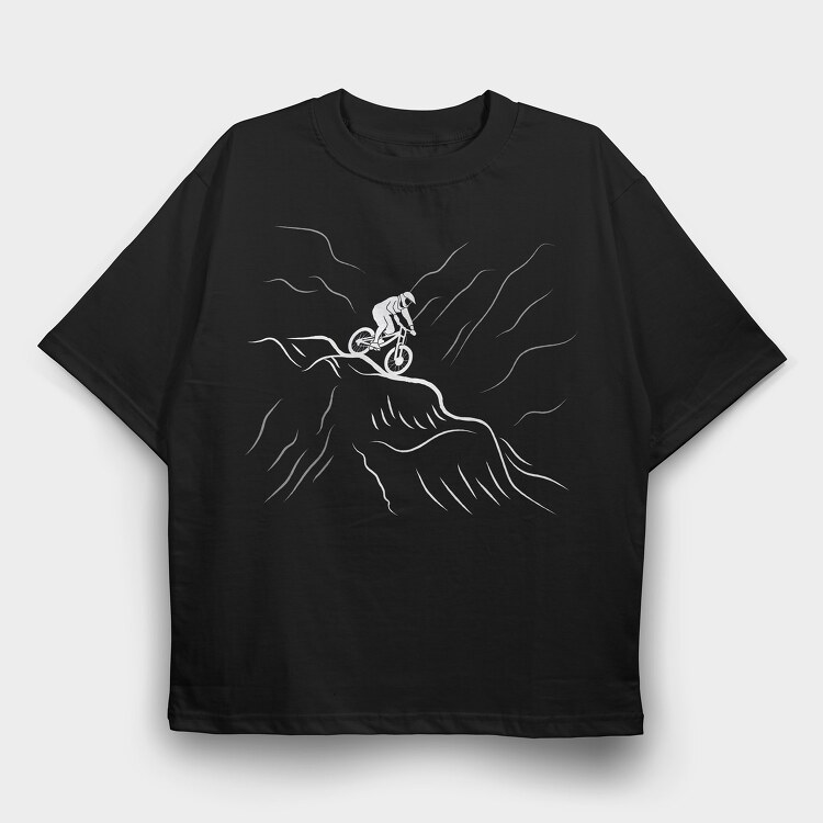 Downhill Bike, Tricou Oversize Barbati (Unisex)