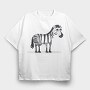 Zebra Stripes, Tricou Oversize Barbati (Unisex)