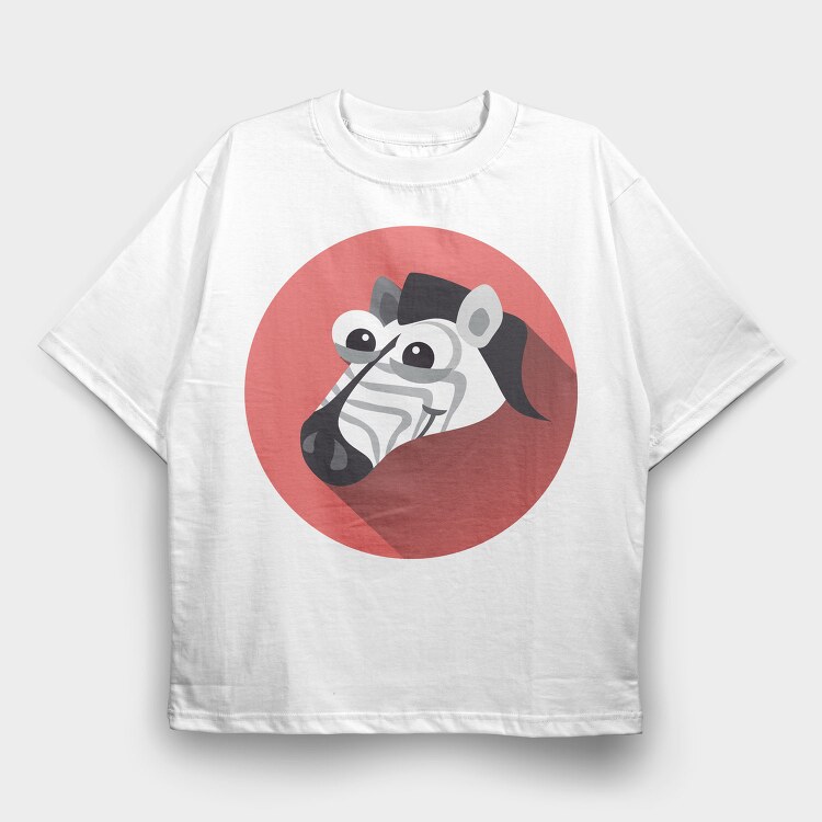 Zebra Hat Icon, Tricou Oversize Barbati (Unisex)