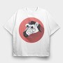 Zebra Hat Icon, Tricou Oversize Barbati (Unisex)