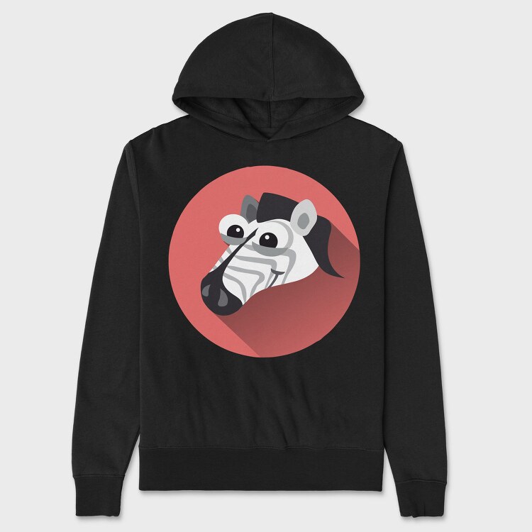 Zebra Hat Icon, Hanorac Oversize Barbati (Unisex)