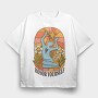 Paz Mental Vintage 06, Tricou Oversize Barbati (Unisex)