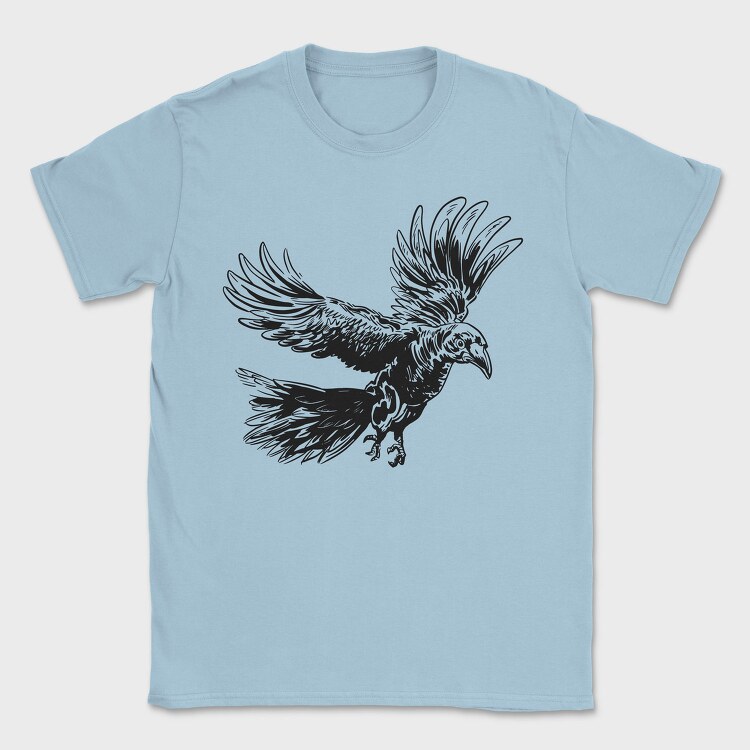 Raven Bird Animal Flying Flight, Tricou Barbati (Unisex)