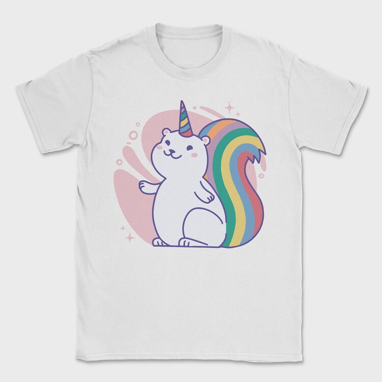 Rainbow Squirrel Unicorn Animal, Tricou Barbati (Unisex)