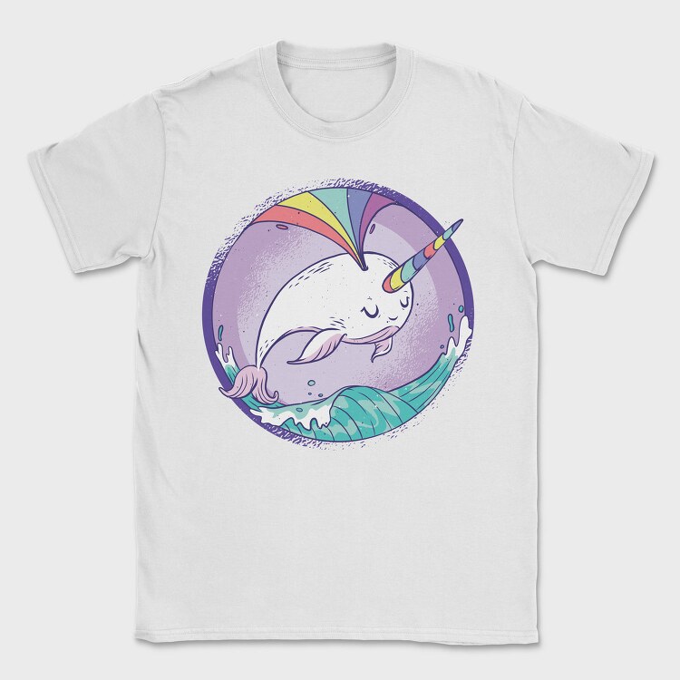 Rainbow Narwhale Whale, Tricou Barbati (Unisex)