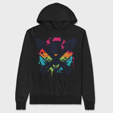 Rainbow Gardening Tools Graffiti, Hanorac Oversize Barbati (Unisex)