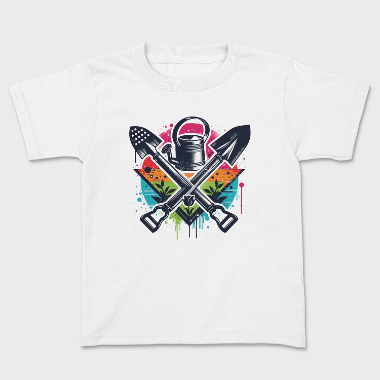 Rainbow Gardening Tools Graffiti, Tricou Copii