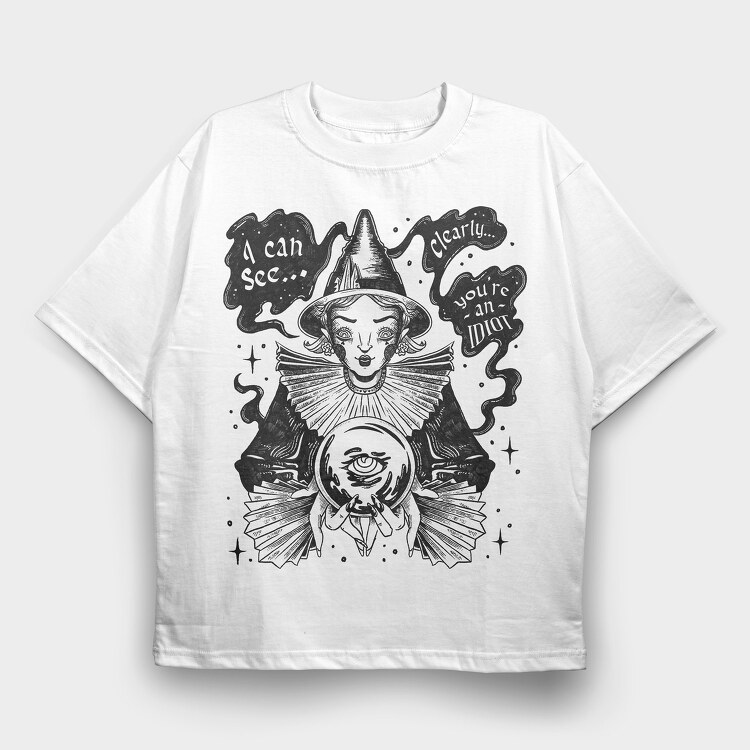 Witch 04, Tricou Oversize Barbati (Unisex)