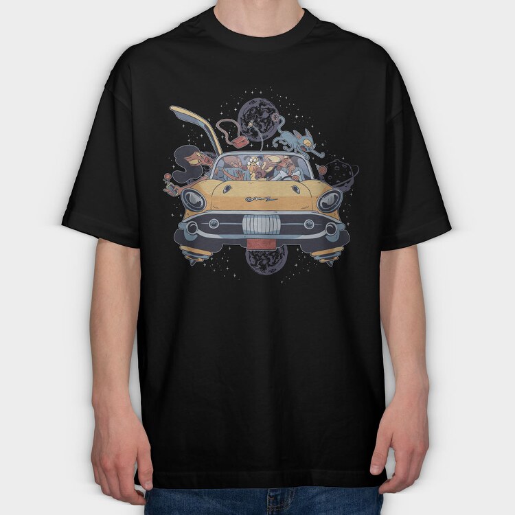 Space Family, Tricou Oversize Barbati (Unisex)