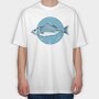 Stripped Bass Fish, Tricou Oversize Barbati (Unisex)
