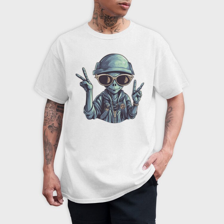 Cool Alien Peace, Tricou Barbati (Unisex)