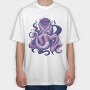 Purple Kraken, Tricou Oversize Barbati (Unisex)