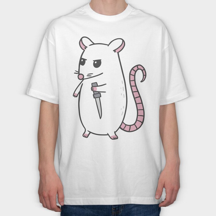 Psycho Rat, Tricou Oversize Barbati (Unisex)