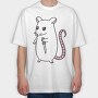 Psycho Rat, Tricou Oversize Barbati (Unisex)