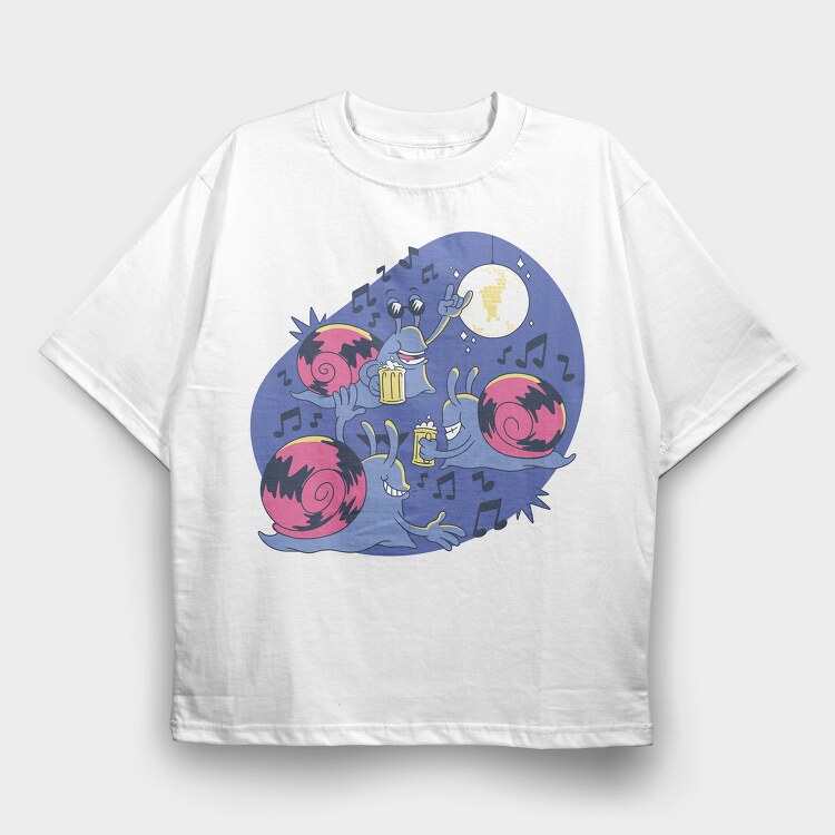 Slow Party, Tricou Oversize Barbati (Unisex)