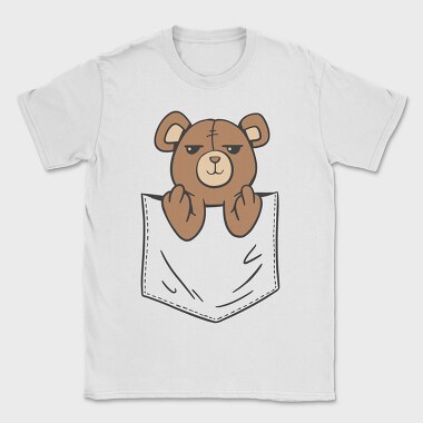 Teddy Bear Middle Finger Pocket, Tricou Barbati (Unisex)
