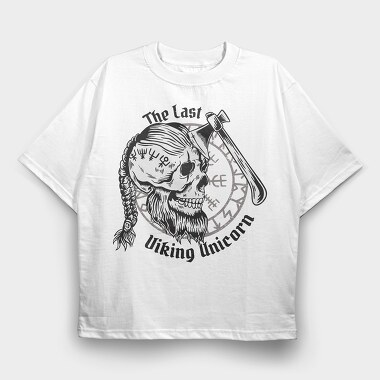 The Last Viking Unicorn, Tricou Oversize Barbati (Unisex)