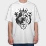 Queen Lioness Crown Female Lion, Tricou Oversize Barbati (Unisex)