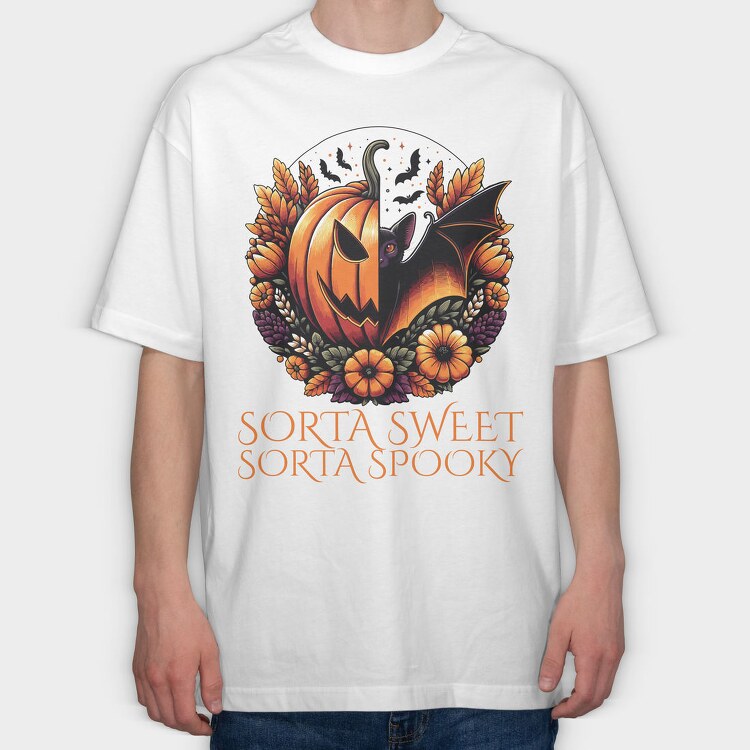 Pumpkin Bat King, Tricou Oversize Barbati (Unisex)