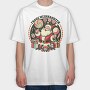 German Christmas Cotton Candy Santa, Tricou Oversize Barbati (Unisex)