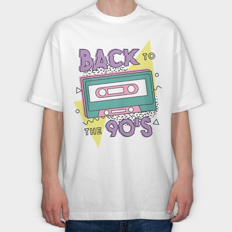 Back To The 90S, Tricou Oversize Barbati (Unisex)