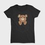 Teddy Bear Middle Finger Pocket, Tricou Femei