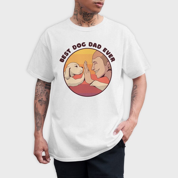 Best Dog Dad Ever, Tricou Barbati (Unisex)