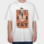 Sweat Is Fat Crying, Tricou Oversize Barbati (Unisex)