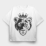 Queen Lioness Crown Female Lion, Tricou Oversize Barbati (Unisex)