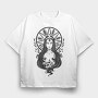 Queen Dark Art Nouveau 07, Tricou Oversize Barbati (Unisex)