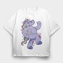 Purple Unicorn Drunk Party, Tricou Oversize Barbati (Unisex)
