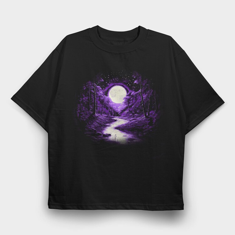 Purple River, Tricou Oversize Barbati (Unisex)