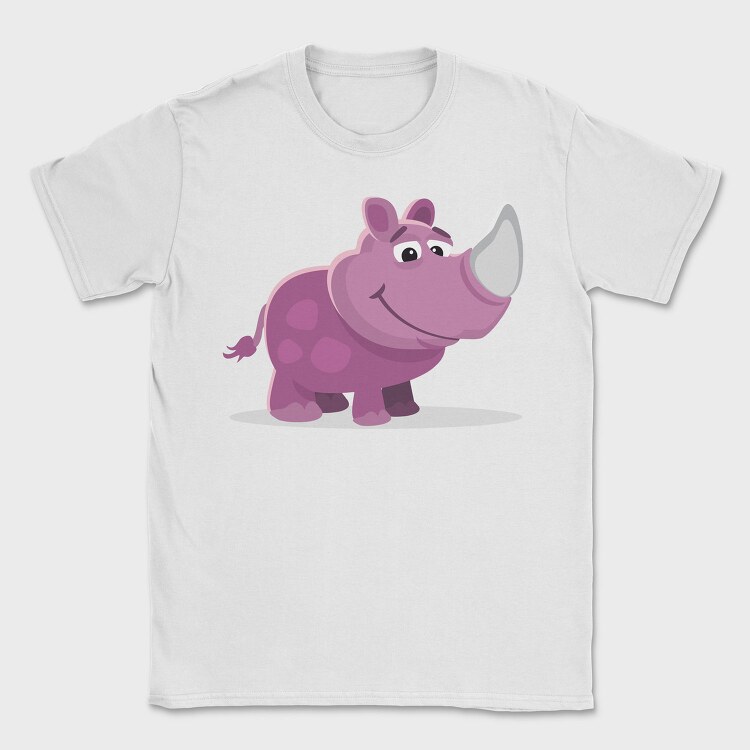 Purple Rhino Smile, Tricou Barbati (Unisex)