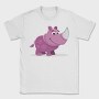 Purple Rhino Smile, Tricou Barbati (Unisex)