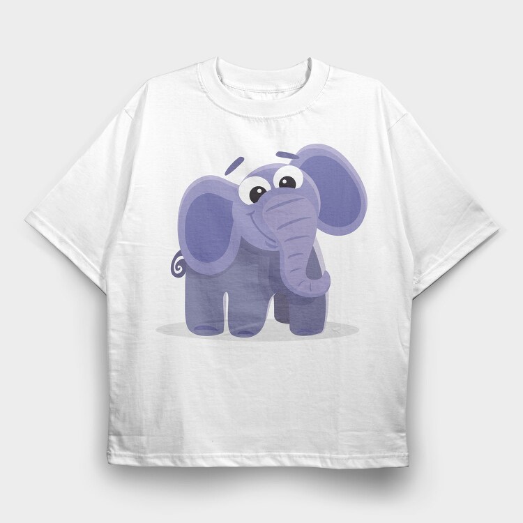 Purple Elephant Stroll, Tricou Oversize Barbati (Unisex)