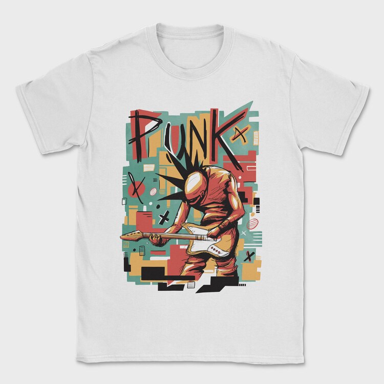 Punk Musician Abstract Music, Tricou Barbati (Unisex)