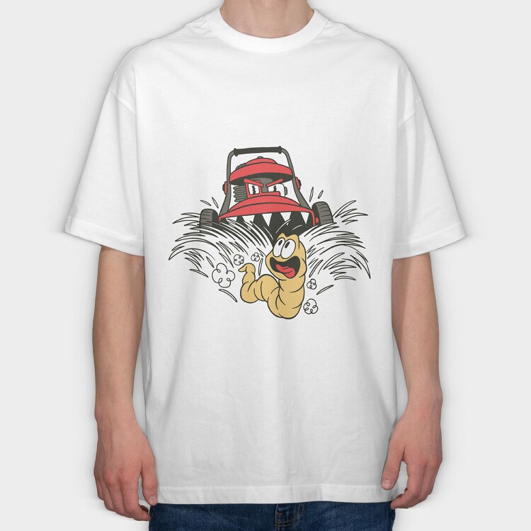 Lawn Mower Monster, Tricou Oversize Barbati (Unisex)