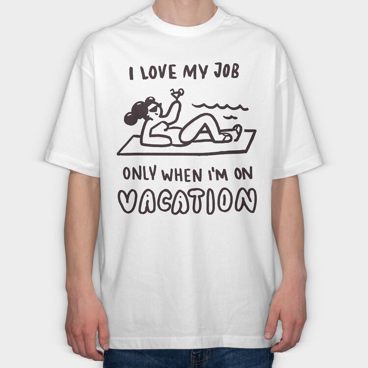Vacation, Tricou Oversize Barbati (Unisex)