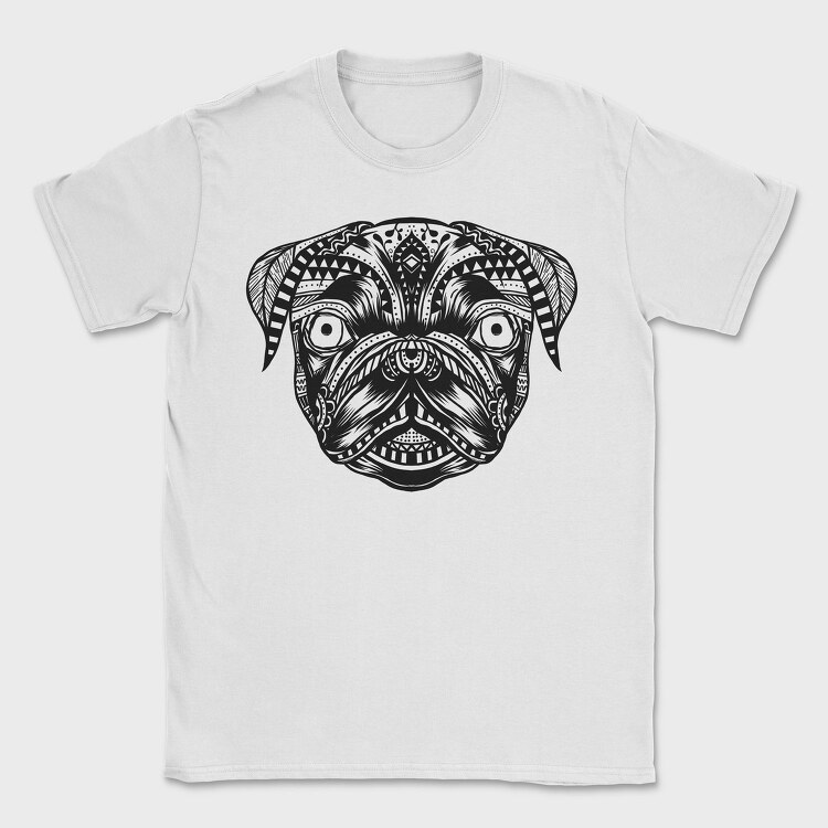 Pug Mandala, Tricou Barbati (Unisex)