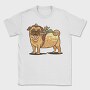 Pug Dog Animal Mexican Taco Cartoon, Tricou Barbati (Unisex)
