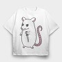 Psycho Rat, Tricou Oversize Barbati (Unisex)